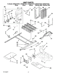 11 - Unit Parts parts for Kitchenaid Refrigerator KSRG25FTBT01 from AppliancePartsPros.com