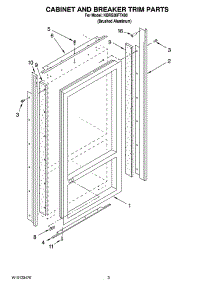 02 - Cabinet And Breaker Trim Parts parts for Kitchenaid Refrigerator KBRS36FTX00 from AppliancePartsPros.com