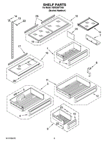 06 - Shelf Parts parts for Kitchenaid Refrigerator KBRS36FTX00 from AppliancePartsPros.com