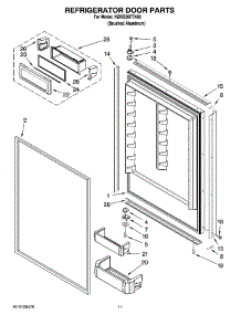 07 - Refrigerator Door Parts parts for Kitchenaid Refrigerator KBRS36FTX00 from AppliancePartsPros.com