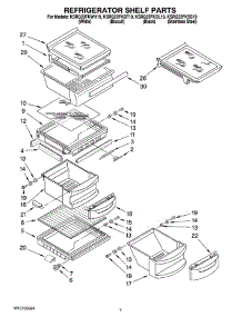 05 - Refrigerator Shelf Parts parts for Kitchenaid Refrigerator KSRG22FKBL19 from AppliancePartsPros.com