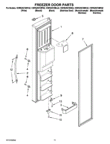 07 - Freezer Door Parts parts for Kitchenaid Refrigerator KSRS25CSMS02 from AppliancePartsPros.com