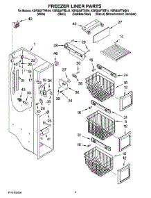 04 - Freezer Liner Parts parts for Kitchenaid Refrigerator KSRS25FTSS01 from AppliancePartsPros.com