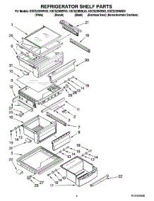 03 - Refrigerator Shelf Parts parts for Kitchenaid Refrigerator KSCS23INSS03 from AppliancePartsPros.com