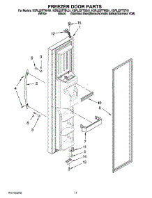 07 - Freezer Door Parts parts for Kitchenaid Refrigerator KSRL25FTST01 from AppliancePartsPros.com