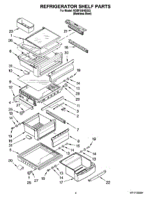 03 - Refrigerator Shelf Parts parts for Kitchenaid Refrigerator KSBP25INSS03 from AppliancePartsPros.com
