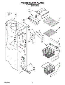04 - Freezer Liner Parts parts for Kitchenaid Refrigerator KSBP25INSS03 from AppliancePartsPros.com