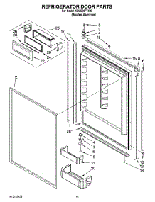 07 - Refrigerator Door Parts parts for Kitchenaid Refrigerator KBLO36FTX00 from AppliancePartsPros.com