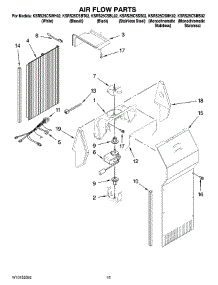 09 - Air Flow Parts parts for Kitchenaid Refrigerator KSRS25CSMK02 from AppliancePartsPros.com