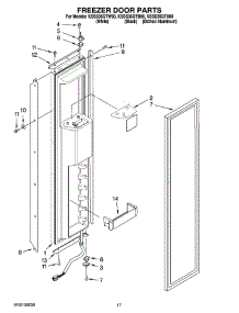 11 - Freezer Door Parts parts for Kitchenaid Refrigerator KSSS36QTX00 from AppliancePartsPros.com