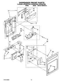 12 - Dispenser Front Parts parts for Kitchenaid Refrigerator KSSS36QTW00 from AppliancePartsPros.com