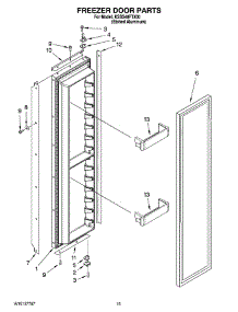 10 - Freezer Door Parts parts for Kitchenaid Refrigerator KSSS48FTX00 from AppliancePartsPros.com