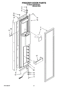 11 - Freezer Door Parts parts for Kitchenaid Refrigerator KSSP36QTS00 from AppliancePartsPros.com