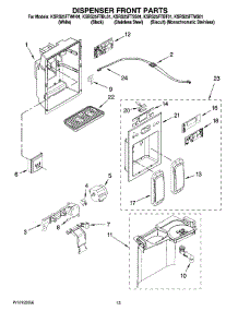 08 - Dispenser Front Parts parts for Kitchenaid Refrigerator KSRS25FTBT01 from AppliancePartsPros.com