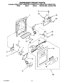 08 - Dispenser Front Parts parts for Kitchenaid Refrigerator KSRG25FTBL01 from AppliancePartsPros.com