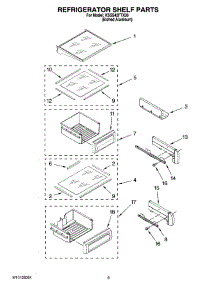 07 - Refrigerator Shelf Parts parts for Kitchenaid Refrigerator KSSS42FTX00 from AppliancePartsPros.com