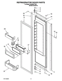 09 - Refrigerator Door Parts parts for Kitchenaid Refrigerator KSSS42FTX00 from AppliancePartsPros.com