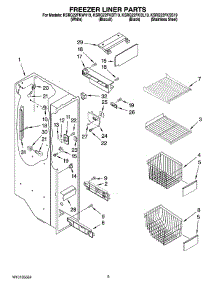 04 - Freezer Liner Parts parts for Kitchenaid Refrigerator KSRG22FKWH19 from AppliancePartsPros.com