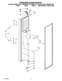 07 - Freezer Door Parts parts for Kitchenaid Refrigerator KSRG25FTWH01 from AppliancePartsPros.com
