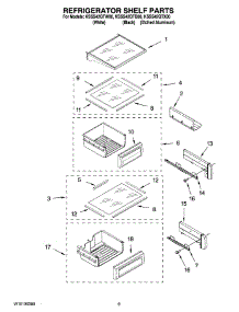 07 - Refrigerator Shelf Parts parts for Kitchenaid Refrigerator KSSS42QTX00 from AppliancePartsPros.com