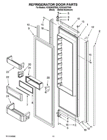 10 - Refrigerator Door Parts parts for Kitchenaid Refrigerator KSSO42QTX00 from AppliancePartsPros.com