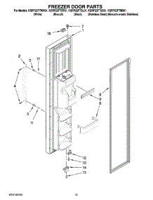08 - Freezer Door Parts parts for Kitchenaid Refrigerator KSRP22FTMS01 from AppliancePartsPros.com