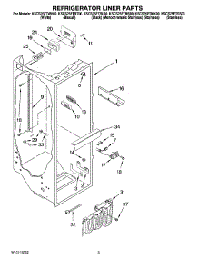 02 - Refrigerator Liner Parts parts for Kitchenaid Refrigerator KSCS25FTBL00 from AppliancePartsPros.com
