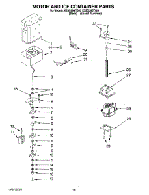 09 - Motor And Ice Container Parts parts for Kitchenaid Refrigerator KSSO36QTX00 from AppliancePartsPros.com