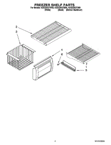 03 - Freezer Shelf Parts parts for Kitchenaid Refrigerator KSSS36QTB00 from AppliancePartsPros.com