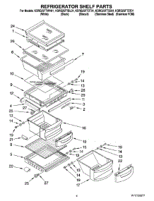 03 - Refrigerator Shelf Parts parts for Kitchenaid Refrigerator KSRG25FTSS01 from AppliancePartsPros.com