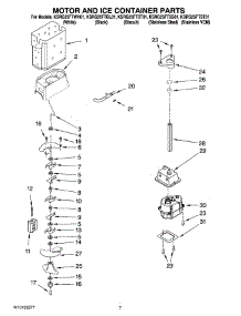 05 - Motor And Ice Container Parts parts for Kitchenaid Refrigerator KSRG25FTSS01 from AppliancePartsPros.com
