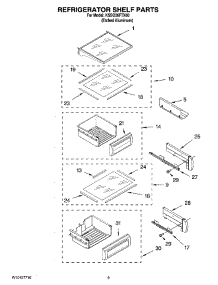 07 - Refrigerator Shelf Parts parts for Kitchenaid Refrigerator KSSO36FTX00 from AppliancePartsPros.com