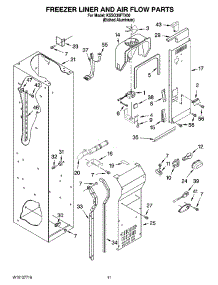 08 - Freezer Liner And Air Flow Parts parts for Kitchenaid Refrigerator KSSO36FTX00 from AppliancePartsPros.com