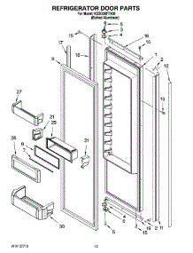 09 - Refrigerator Door Parts parts for Kitchenaid Refrigerator KSSO36FTX00 from AppliancePartsPros.com