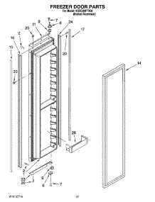10 - Freezer Door Parts parts for Kitchenaid Refrigerator KSSO36FTX00 from AppliancePartsPros.com