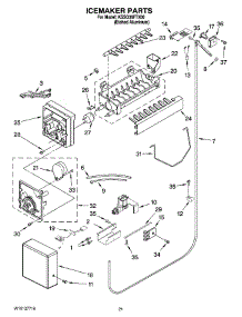 13 - Icemaker Parts parts for Kitchenaid Refrigerator KSSO36FTX00 from AppliancePartsPros.com