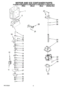 06 - Motor And Ice Container Parts parts for Kitchenaid Refrigerator KSRG22FKBT19 from AppliancePartsPros.com