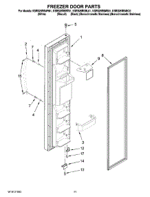 07 - Freezer Door Parts parts for Kitchenaid Refrigerator KSRS25RSMK01 from AppliancePartsPros.com
