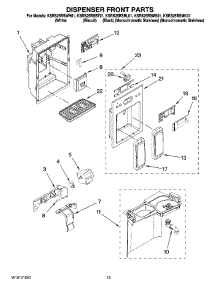 08 - Dispenser Front Parts parts for Kitchenaid Refrigerator KSRS25RSMK01 from AppliancePartsPros.com