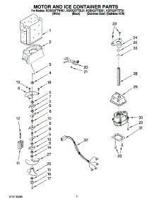 05 - Motor And Ice Container Parts parts for Kitchenaid Refrigerator KSRX25FTST01 from AppliancePartsPros.com