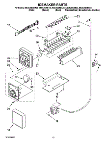 12 - Icemaker Parts, Optional Parts (Not Included) parts for Kitchenaid Refrigerator KSCS25INBT03 from AppliancePartsPros.com