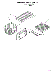 03 - Freezer Shelf Parts parts for Kitchenaid Refrigerator KSSO36QMB03 from AppliancePartsPros.com