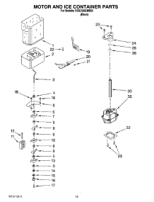 09 - Motor And Ice Container Parts parts for Kitchenaid Refrigerator KSSO36QMB03 from AppliancePartsPros.com