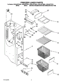 04 - Freezer Liner Parts parts for Kitchenaid Refrigerator KSRL25FTMS01 from AppliancePartsPros.com