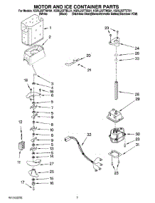 05 - Motor And Ice Container Parts parts for Kitchenaid Refrigerator KSRL25FTMS01 from AppliancePartsPros.com