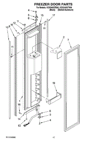 11 - Freezer Door Parts parts for Kitchenaid Refrigerator KSSO42QTB00 from AppliancePartsPros.com