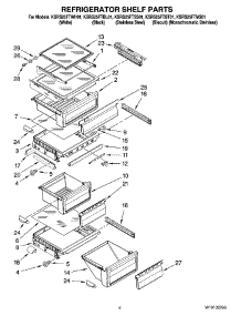 03 - Refrigerator Shelf Parts parts for Kitchenaid Refrigerator KSRS25FTMS01 from AppliancePartsPros.com