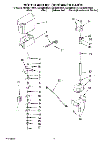 05 - Motor And Ice Container Parts parts for Kitchenaid Refrigerator KSRS25FTMS01 from AppliancePartsPros.com