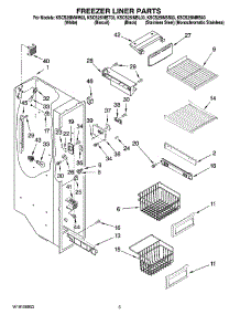 04 - Freezer Liner Parts parts for Kitchenaid Refrigerator KSCS25INBL03 from AppliancePartsPros.com