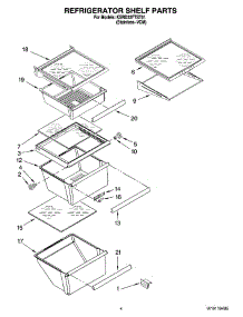 03 - Refrigerator Shelf Parts parts for Kitchenaid Refrigerator KSRD22FTST01 from AppliancePartsPros.com